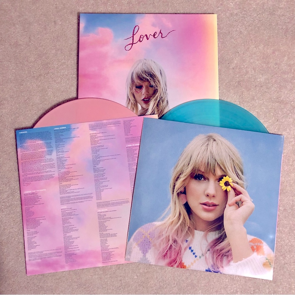 Taylor Swift Lover 🌸🦋 Pink & Blue Double Vinyl Never Played Like New!